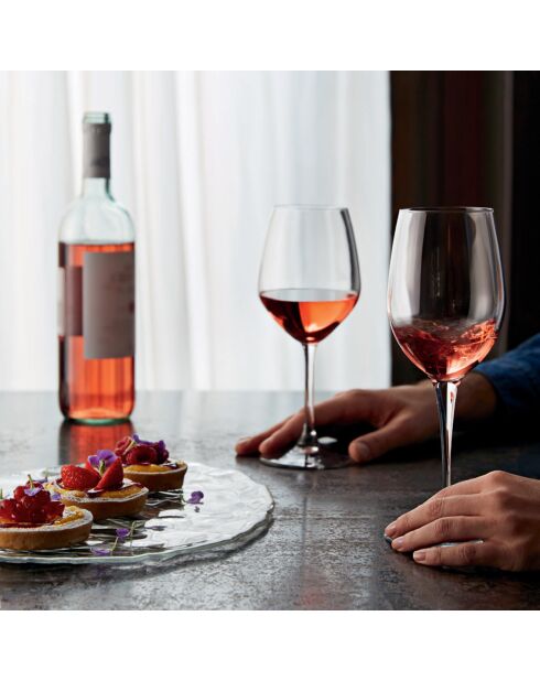 6 Verres à vin Electra transparents - 35 cl