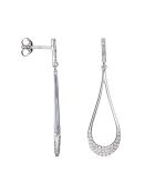 Boucles d'oreilles Gouttes d'amour précieuse Diamants 0.29 ct or blanc