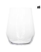 6 Verres à eau Electra transparents - 38 cl