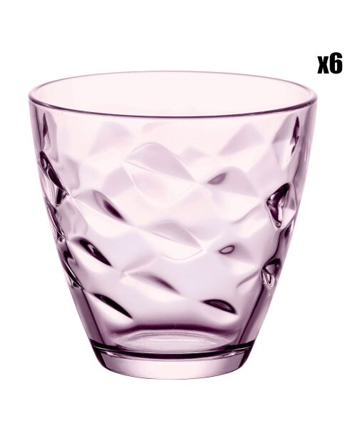 6 Verres Flora transparents - 25 cl