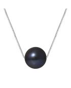 Collier Or Blanc Perle d'Eau Douce noire