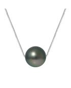 Collier Argent Perle de Tahiti noire