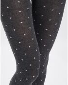 Collants Plumetis gris/rose