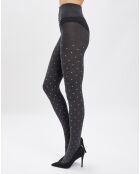 Collants Plumetis gris/rose