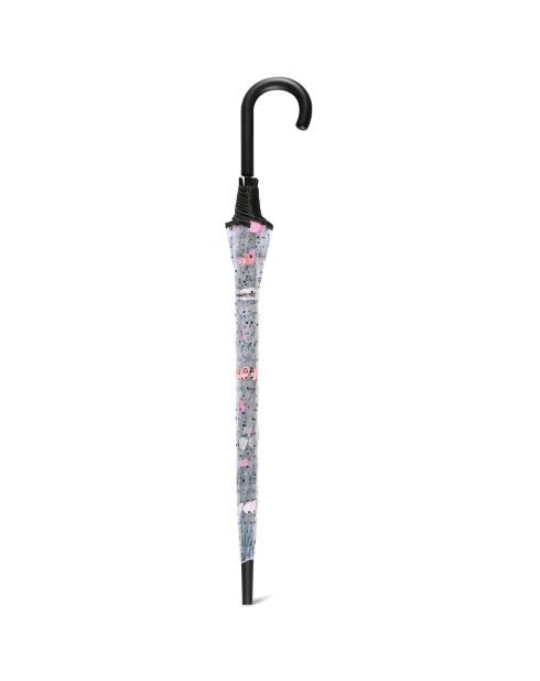 Parapluie cloche imprimé pois & coeurs transparent