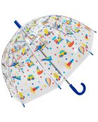 Parapluie cloche à imprimé transport transparent