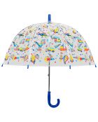 Parapluie cloche à imprimé transport transparent