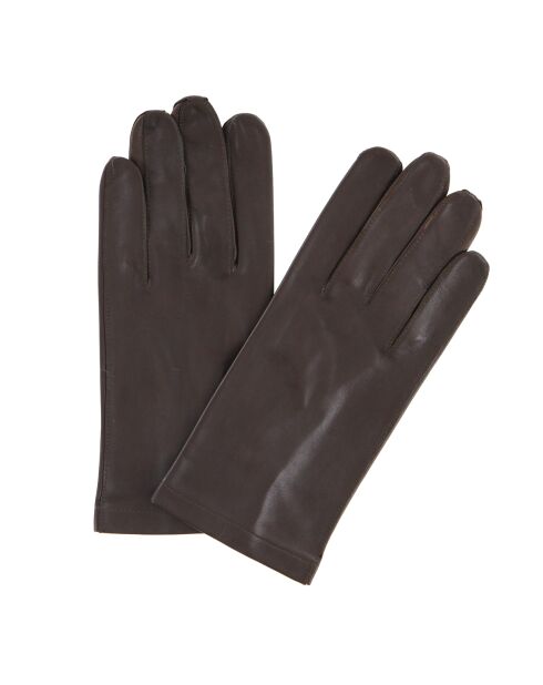 Gants en Cuir d'Agneau non doublés marron