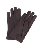 Gants en Cuir d'Agneau doublure textile marron