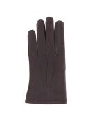 Gants en Cuir d'Agneau doublure textile marron