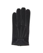 Gants en Cuir d'Agneau doublure textile noir/écru