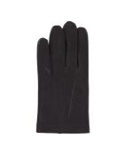 Gants en Cuir d'Agneau doublure Soie marron foncé