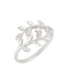 Bague feuillage Diamant Or Blanc