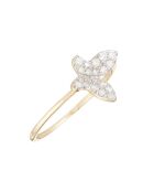 Geelgouden vlinderring met diamanten