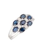 Bague Saphir multi Or Blanc