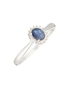 Bague Saphir ovale Or Blanc