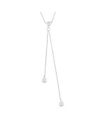 Collana a catena con doppio diamante in oro bianco