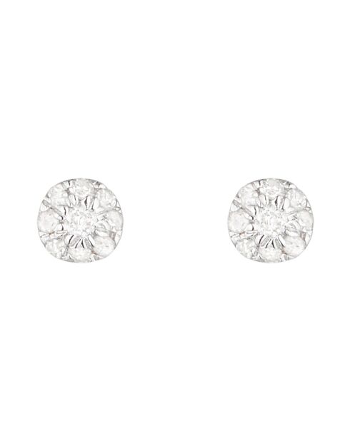 Boucles d'oreilles Diamants 0.07 ct rondes or jaune