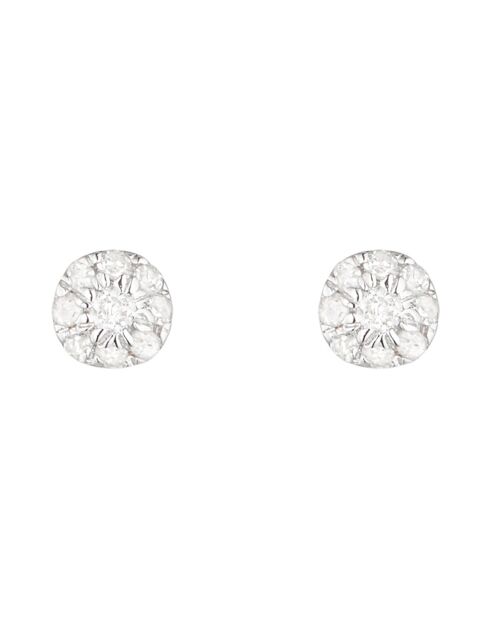 Boucles d'oreilles Diamant ronde or jaune