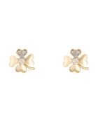 Boucles d'oreilles Trèfle Or Jaune