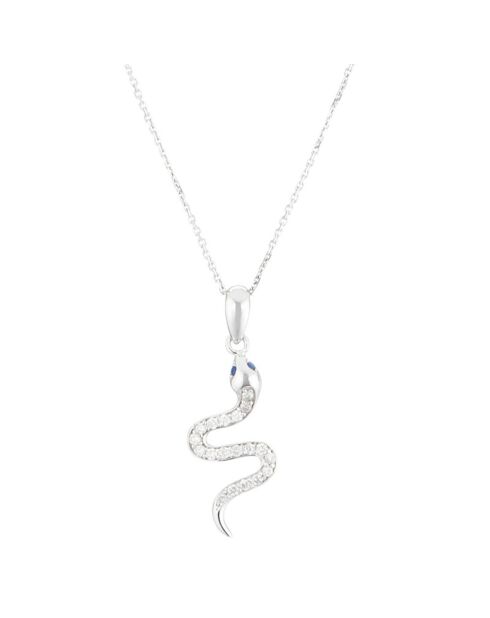 Pendentif Serpent en Diamant Or Blanc