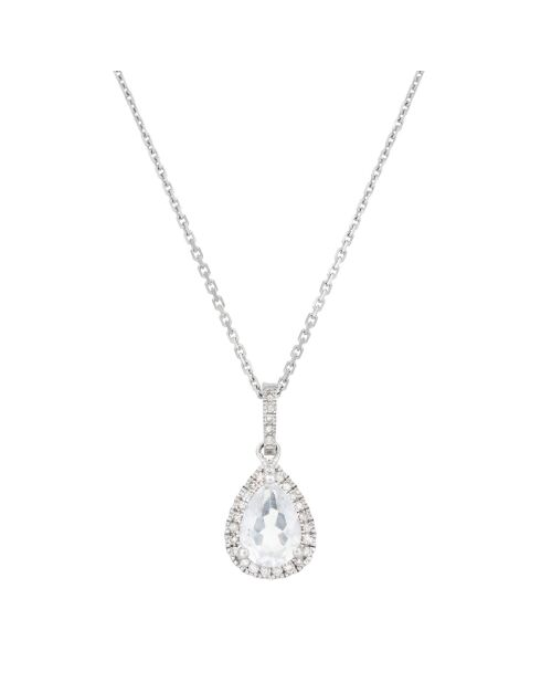 Rosace Topaz Anhänger aus Weißgold