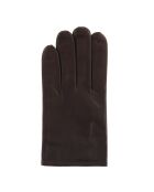 Gants en Cuir d'Agneau doublure textile marron