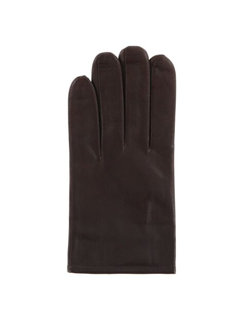 Gants en Cuir d'Agneau doublure textile marron