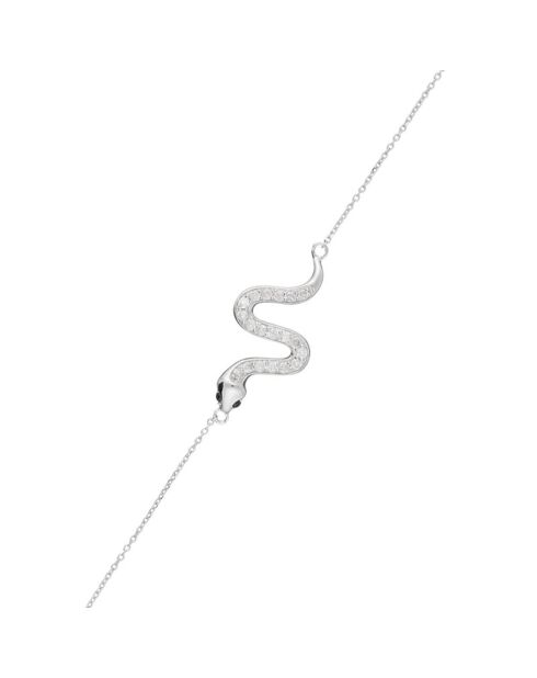 Bracelet Snake en Diamant or blanc