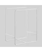 Rangement pour assiettes blanc - 11.5x16x20 cm
