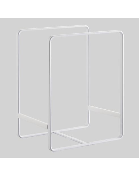 Rangement pour assiettes blanc - 11.5x16x20 cm