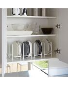 Rangement pour assiettes blanc - 11.5x16x20 cm