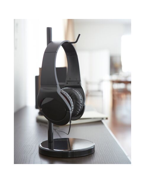 Schwarzer Helmhalter - 13x13x28 cm