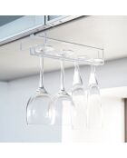 Porte-verres à suspendre blanc - 11x26x7 cm