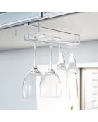 Porte-verres à suspendre blanc - 11x26x7 cm