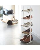 Étagère à chaussures blanche - 22x18x77.5 cm