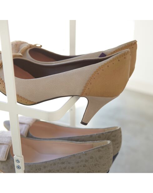 Étagère à chaussures blanche - 22x18x77.5 cm