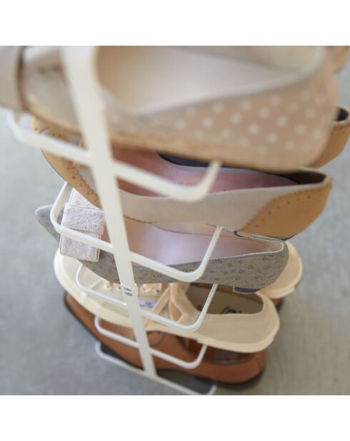 Étagère à chaussures blanche - 22x18x77.5 cm