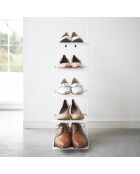 Étagère à chaussures blanche - 22x18x77.5 cm