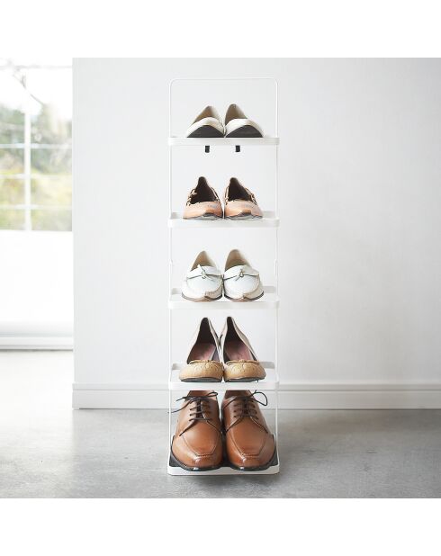 Étagère à chaussures blanche - 22x18x77.5 cm