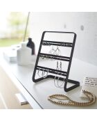 Porte-boucle d'oreilles à 3 niveaux noir - 15.2x10.3x19.7 cm