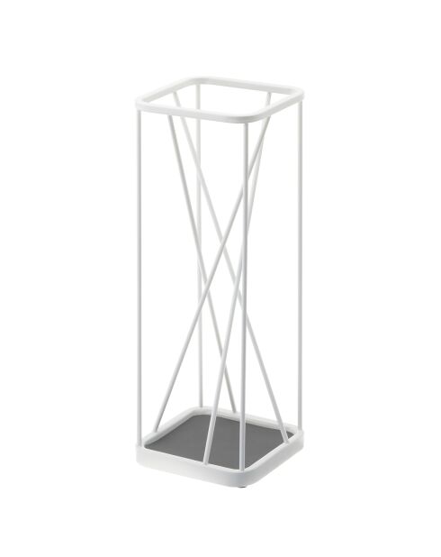 Porte-parapluies blanc - 17x17x45.5 cm