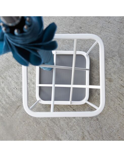 Porte-parapluies blanc - 17x17x45.5 cm