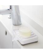 Porte-savon blanc - 11x10 cm