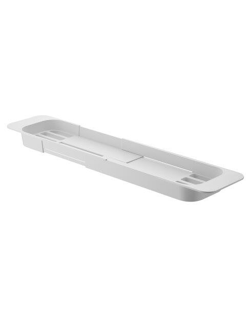 Support baignoire ajustable blanc - 75x15.5x4.5 cm