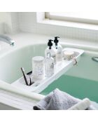 Support baignoire ajustable blanc - 75x15.5x4.5 cm