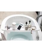 Support baignoire ajustable blanc - 75x15.5x4.5 cm