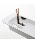 Support baignoire ajustable blanc - 75x15.5x4.5 cm