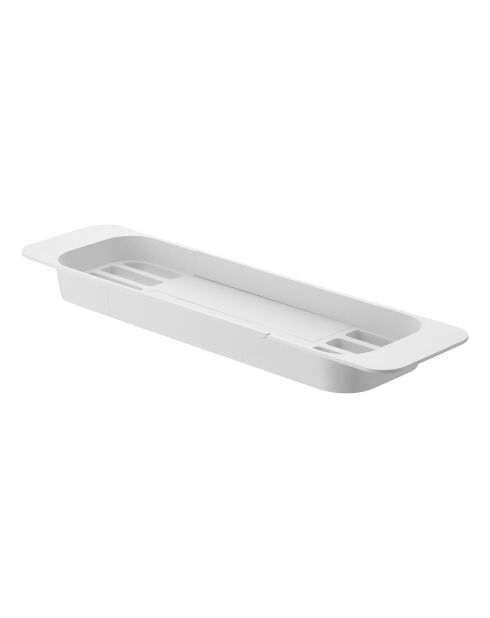 Support baignoire ajustable blanc - 75x15.5x4.5 cm