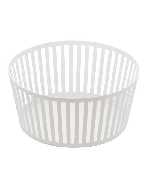 Cesta de fruta blanca - 21,5 x 21,5 x 10 cm